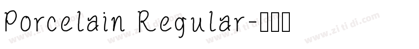 Porcelain Regular字体转换